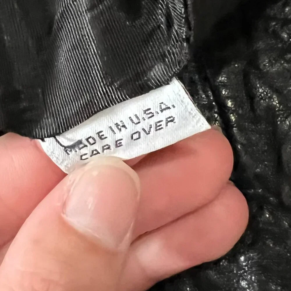 Vintage Ann‎ Taylor skirt womens 4 black leather pencil classic grunge USA 80s - Picture 7 of 13